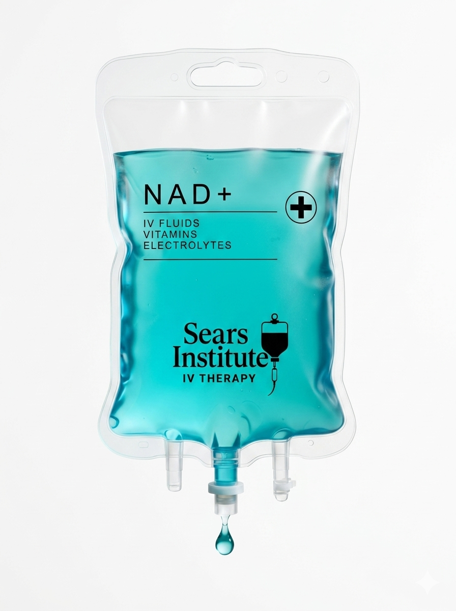 Sears Institute NAD+ IV therapy bag — IV fluids, vitamins, electrolytes